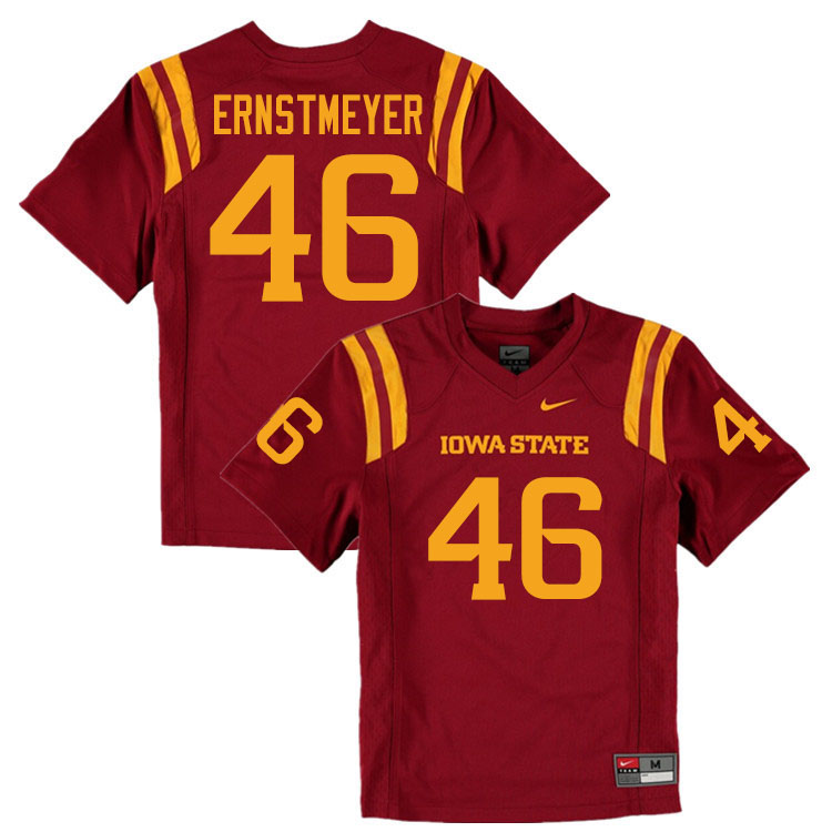 Iowa State Cyclones Men's #46 Andrew Ernstmeyer Nike NCAA Authentic Cardinal College Stitched Football Jersey RO42I45LV